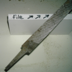 Filing the mica face flush to the edges