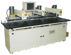 Adjustable shelf hole boring machine