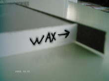 Protect from router burn-apply wax