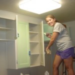 girl panting kitchens