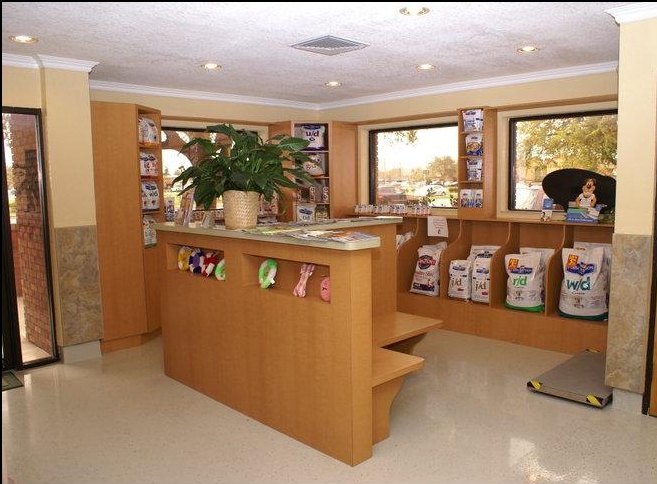 Veterinarian Office Reception Area Cabinet and Counter Ideas