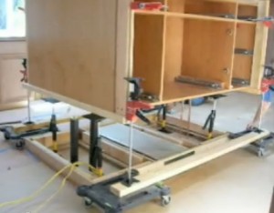 Installing Island Cabient Over Pipes