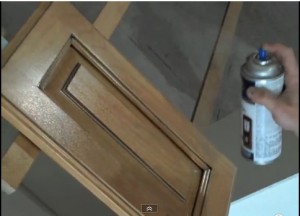 Top Coat On Glazed Cabinet Door