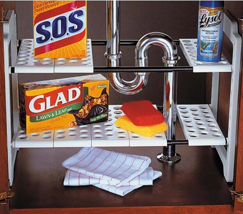 Under Kitchen Sink Shelves