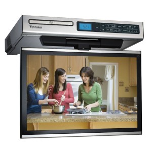 Kitchen Cabinet Undermount TV DVD Player Installation