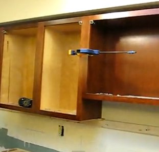 Cabinets Clamped Together