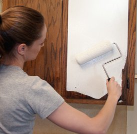 Rolling Paint On Formica Cabinets
